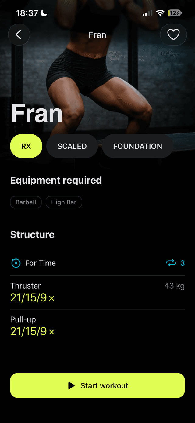 TopWOD Workout Details - View workout structure and scaling options